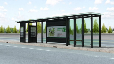 靜電噴塑公交候車亭