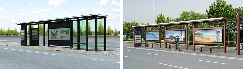 靜電噴塑公交候（hòu）車亭
