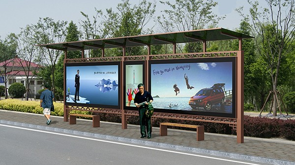 仿古公交候車亭 仿古公交(jiāo)候車亭
