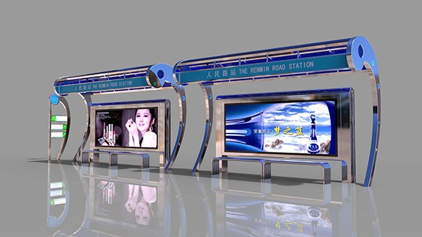 不鏽鋼公交候車亭 不鏽鋼公交(jiāo)候車亭